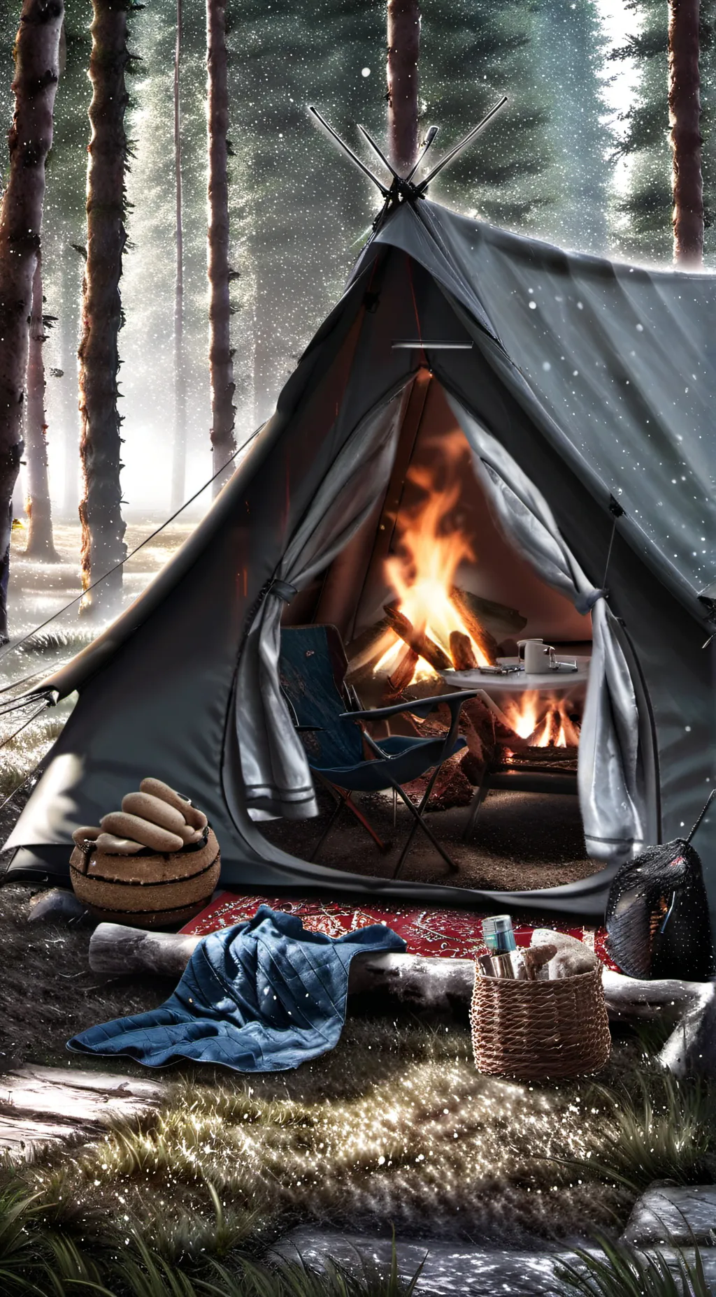 ai character: Camp background