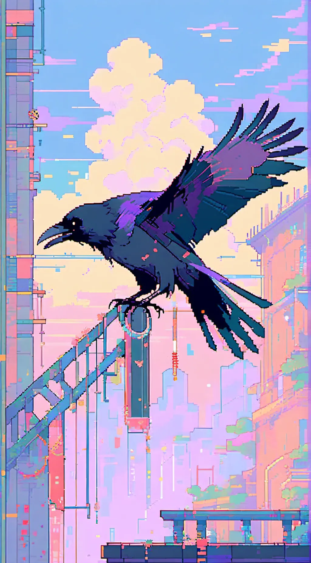 ai character: The crow  background