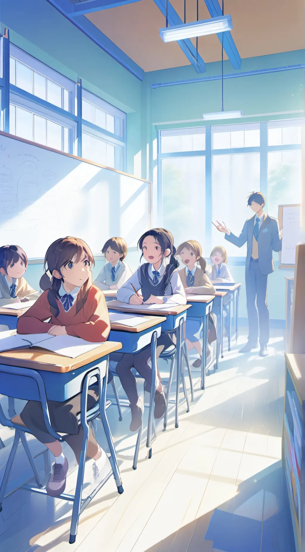 ai character: Classroom  background