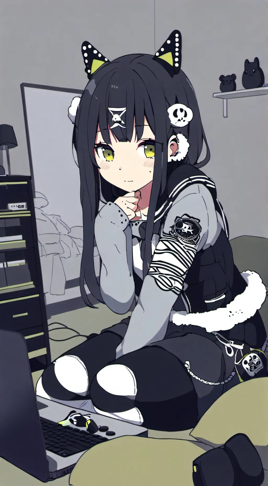 ai character: celluoid  background