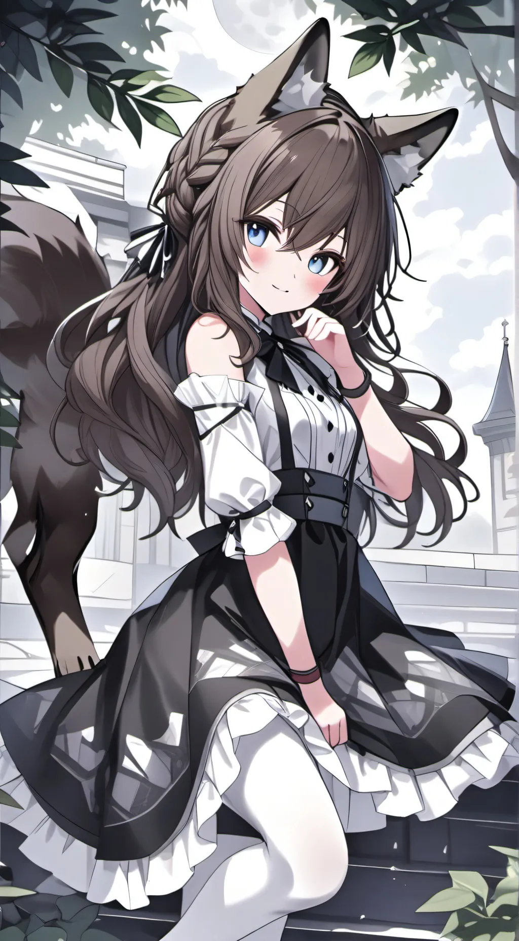 ai character: Wolfgirl background