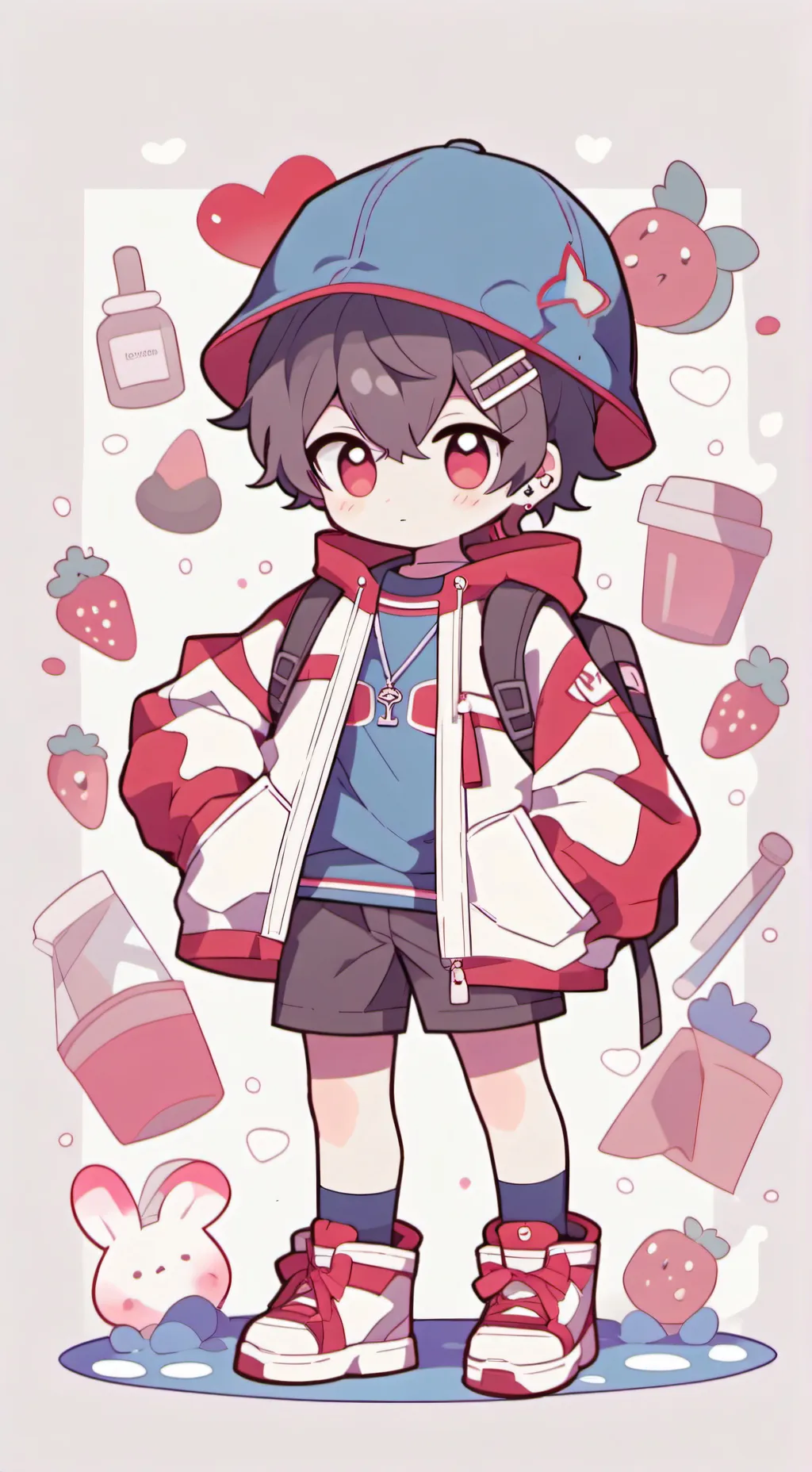 ai character: 🎈𝕔𝕦𝕡𝕙𝕖𝕒𝕕 𝕪 𝕞𝕦𝕘𝕞𝕒𝕟🧢 background