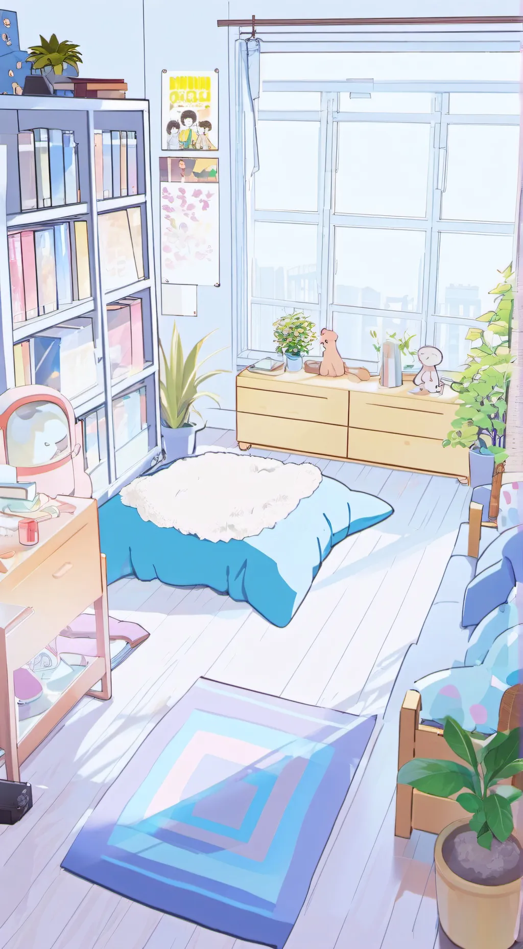 ai character: MHA sleepover background