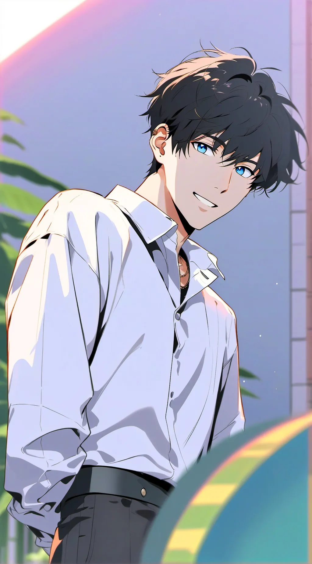 ai character: Oliver <3 background