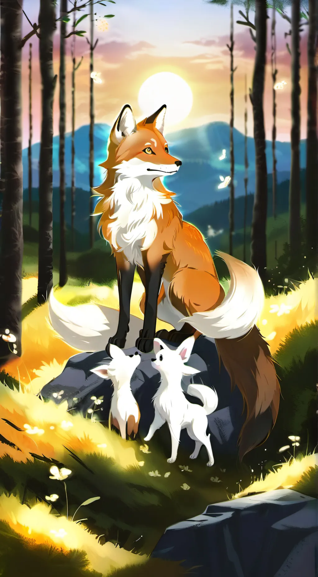 ai character: sun fox background