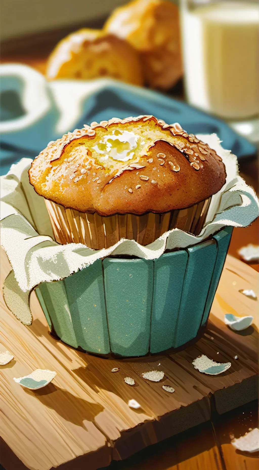 ai character: muffin  background