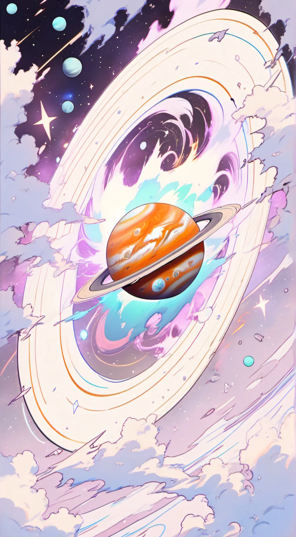 ai character: Moon wakes up 5 background