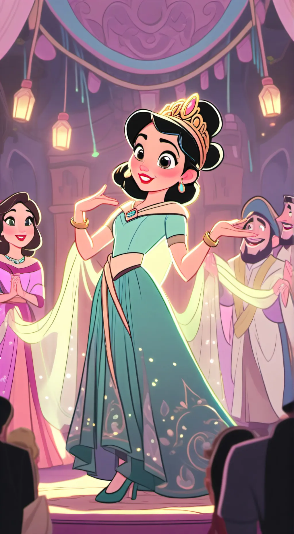 ai character: Lovely girl background