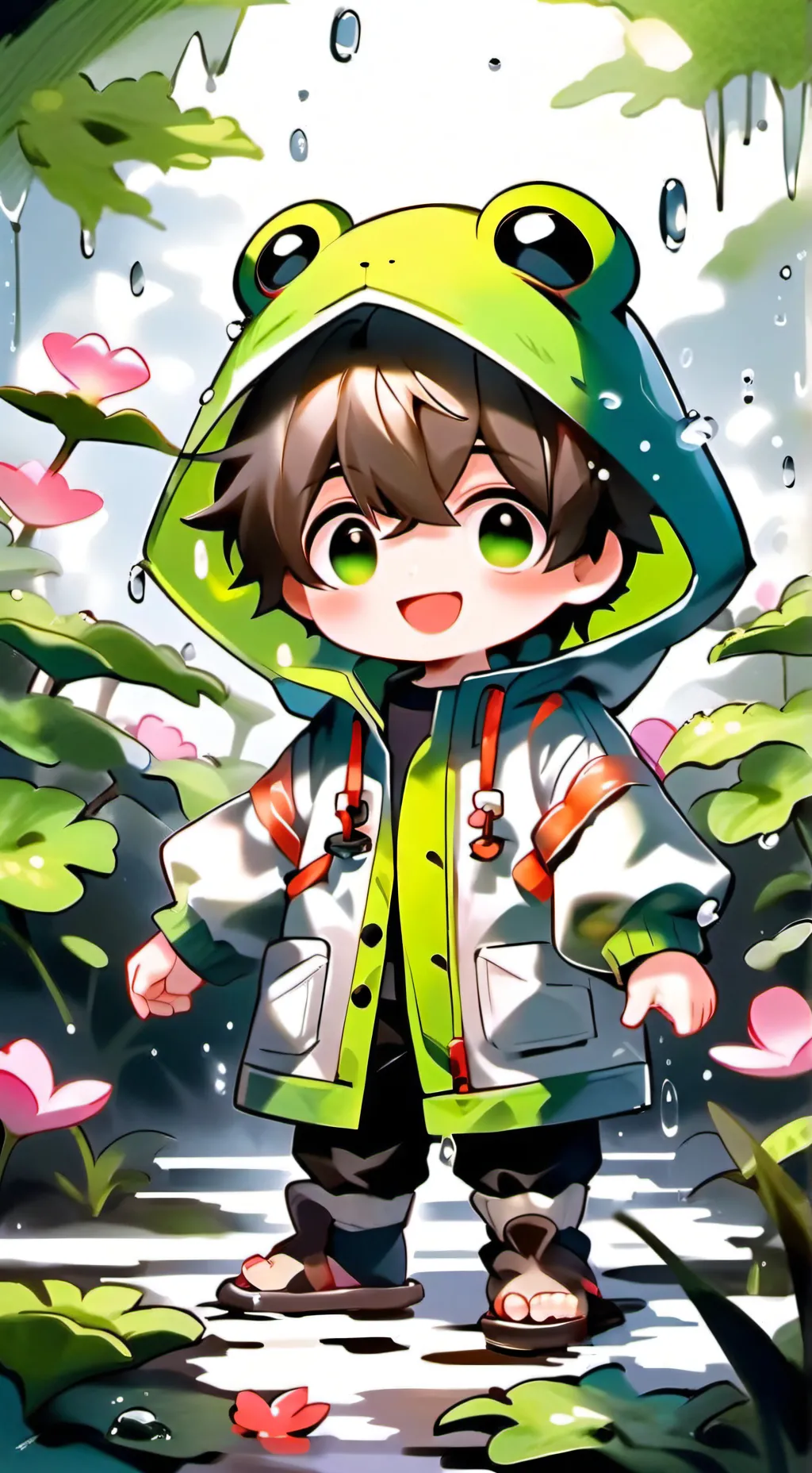 ai character: лягушик background