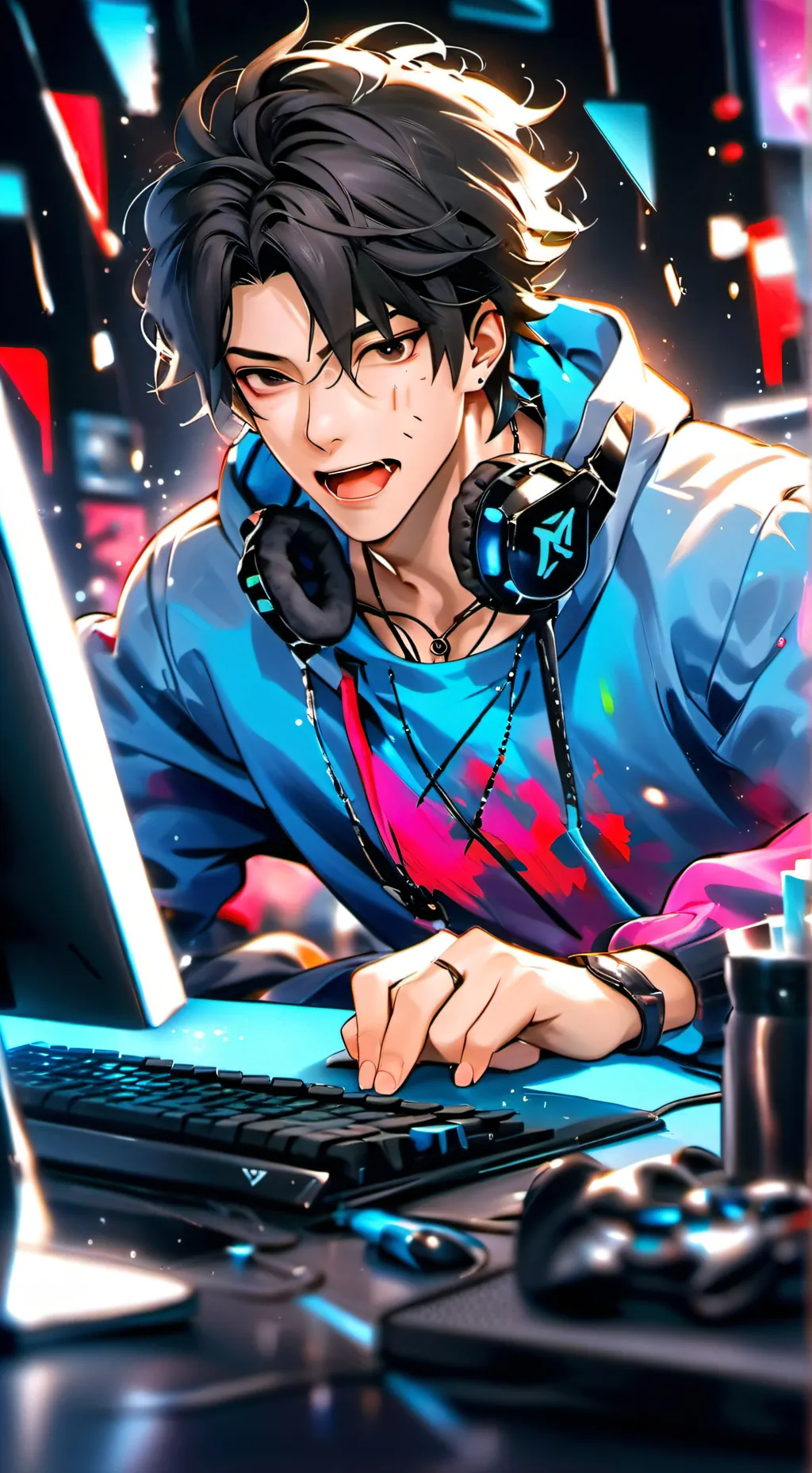 ai character: silent love story background