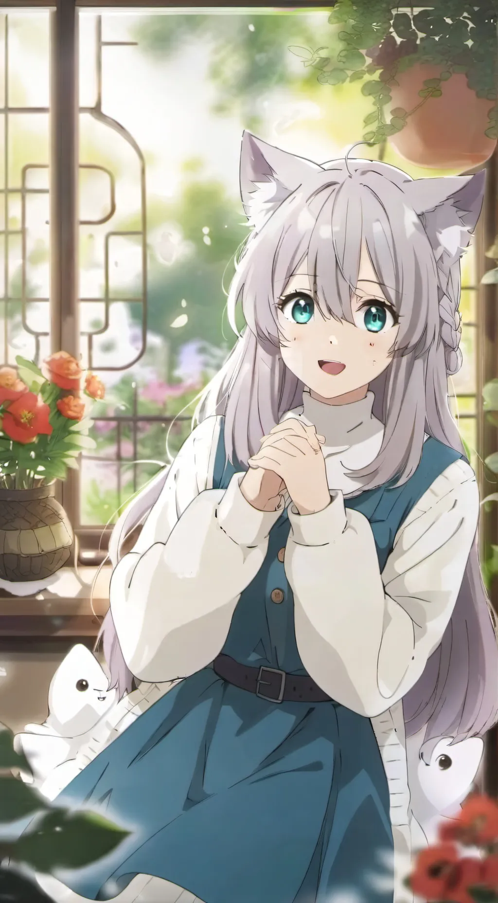 ai character: Layra y escuela background