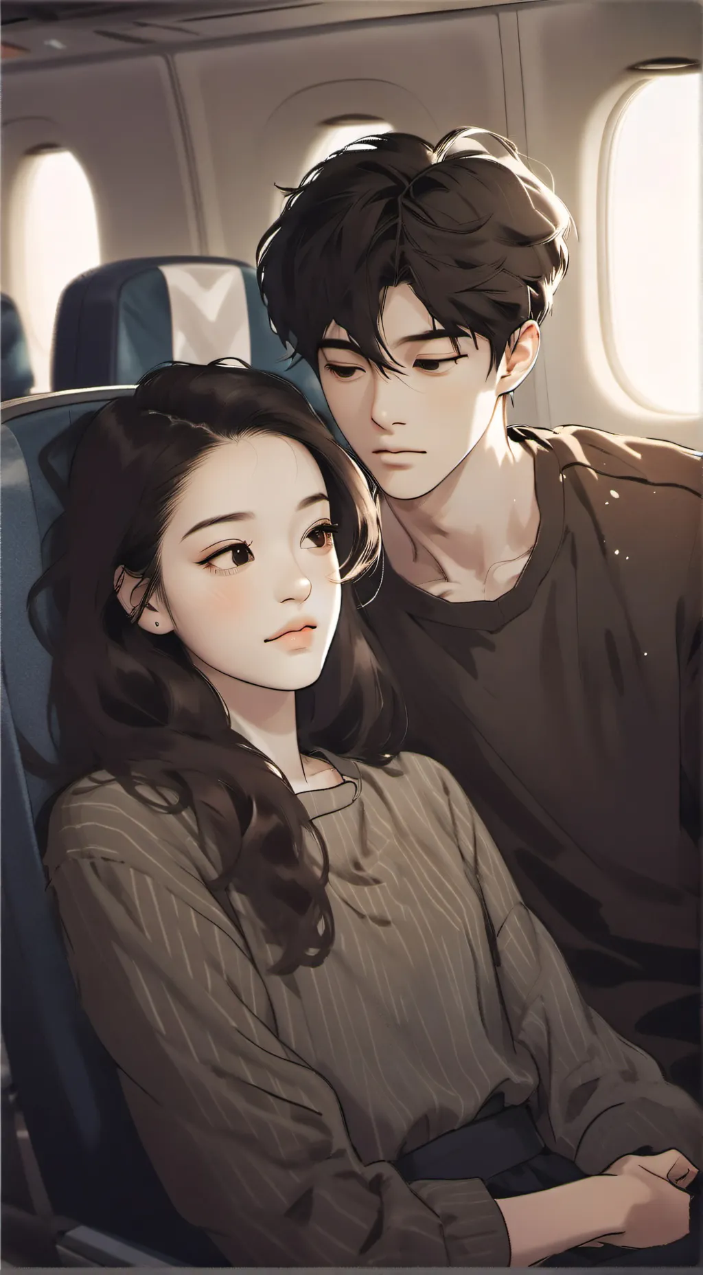 ai character: Airplane Girl background