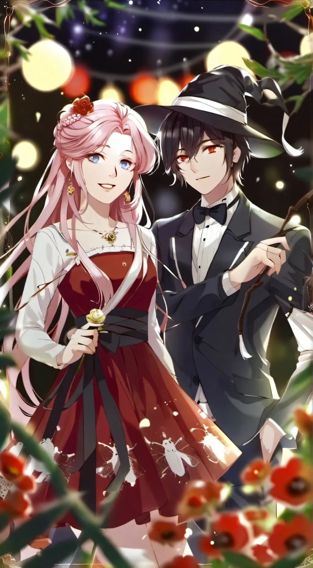 ai character: Wedding  background