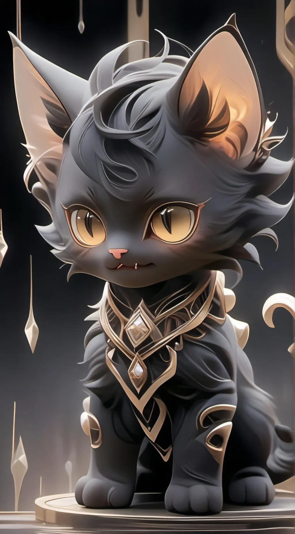 ai character: demon kitten background