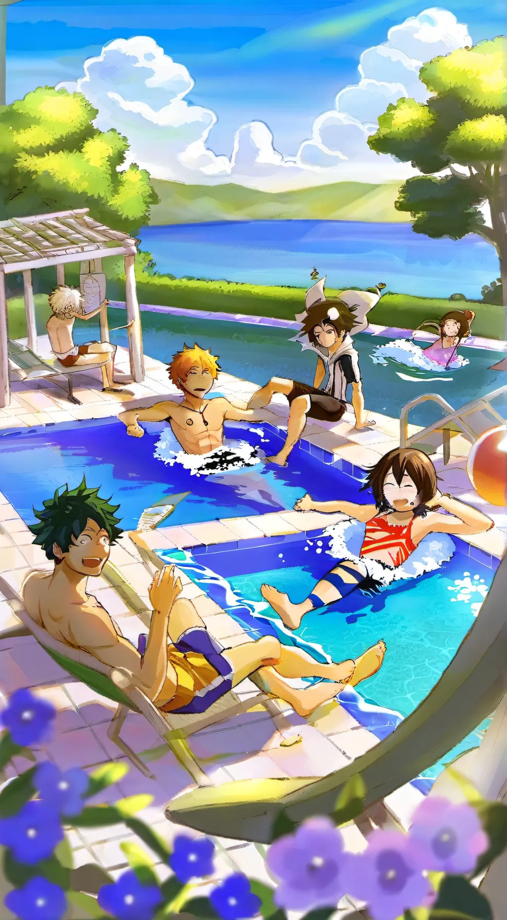 ai character: MHA piscina★ background