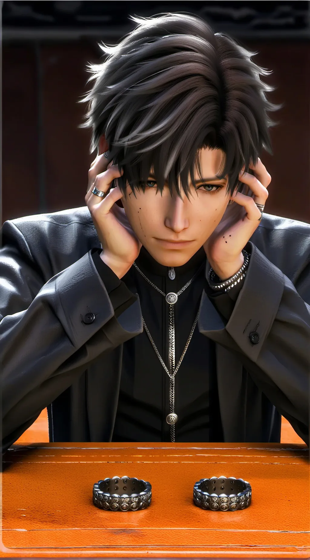 ai character: Adrian smith  background