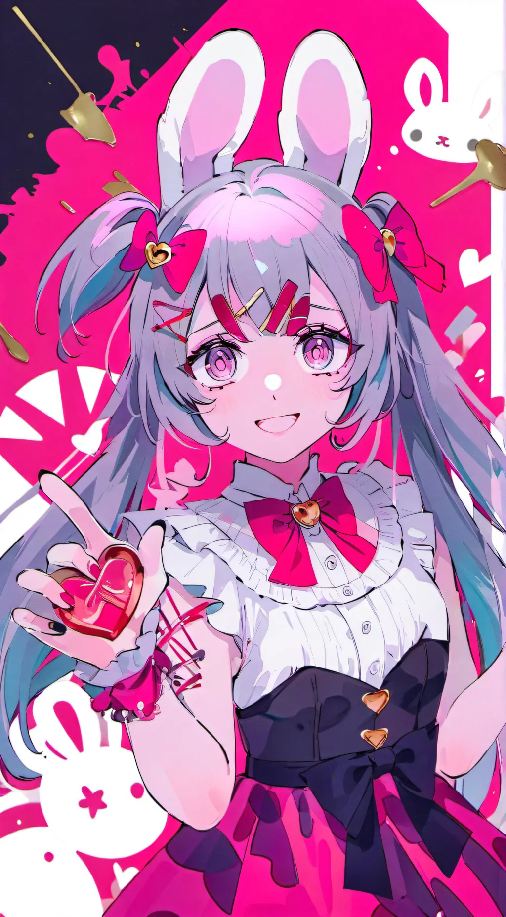 ai character: Ribbit girl background