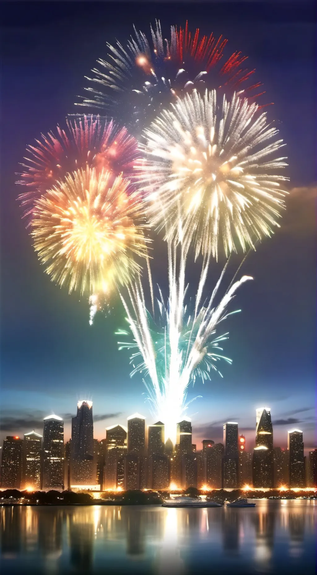 ai character: happy new years  background