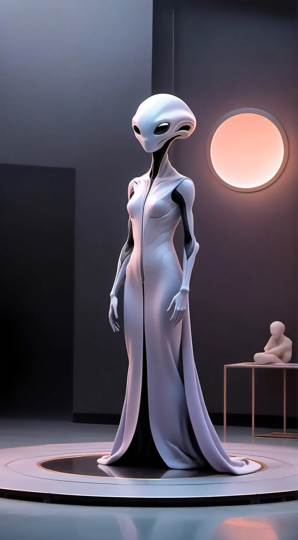 ai character: alien auction background