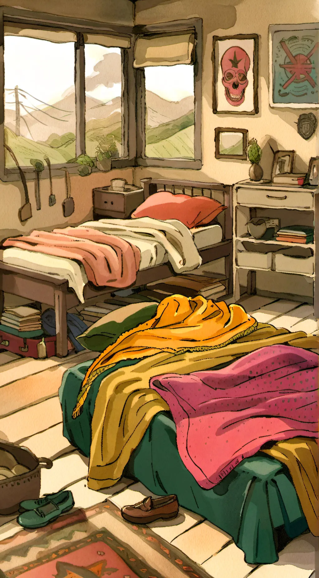 ai character: MHA sleepover background