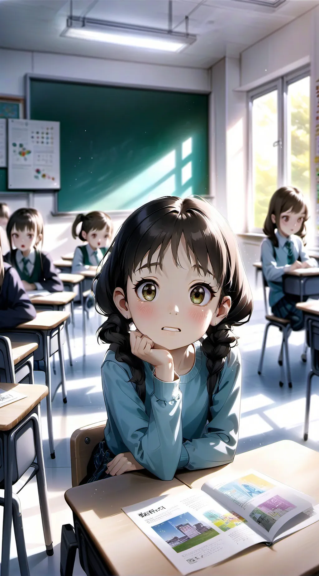 ai character: Classroom background