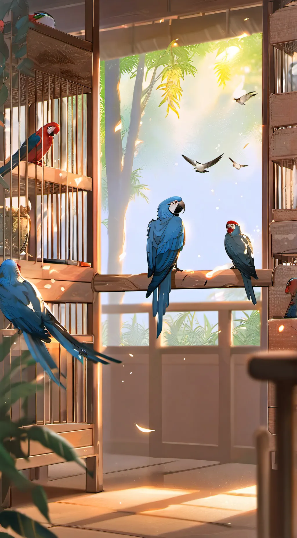 ai character: pet store background