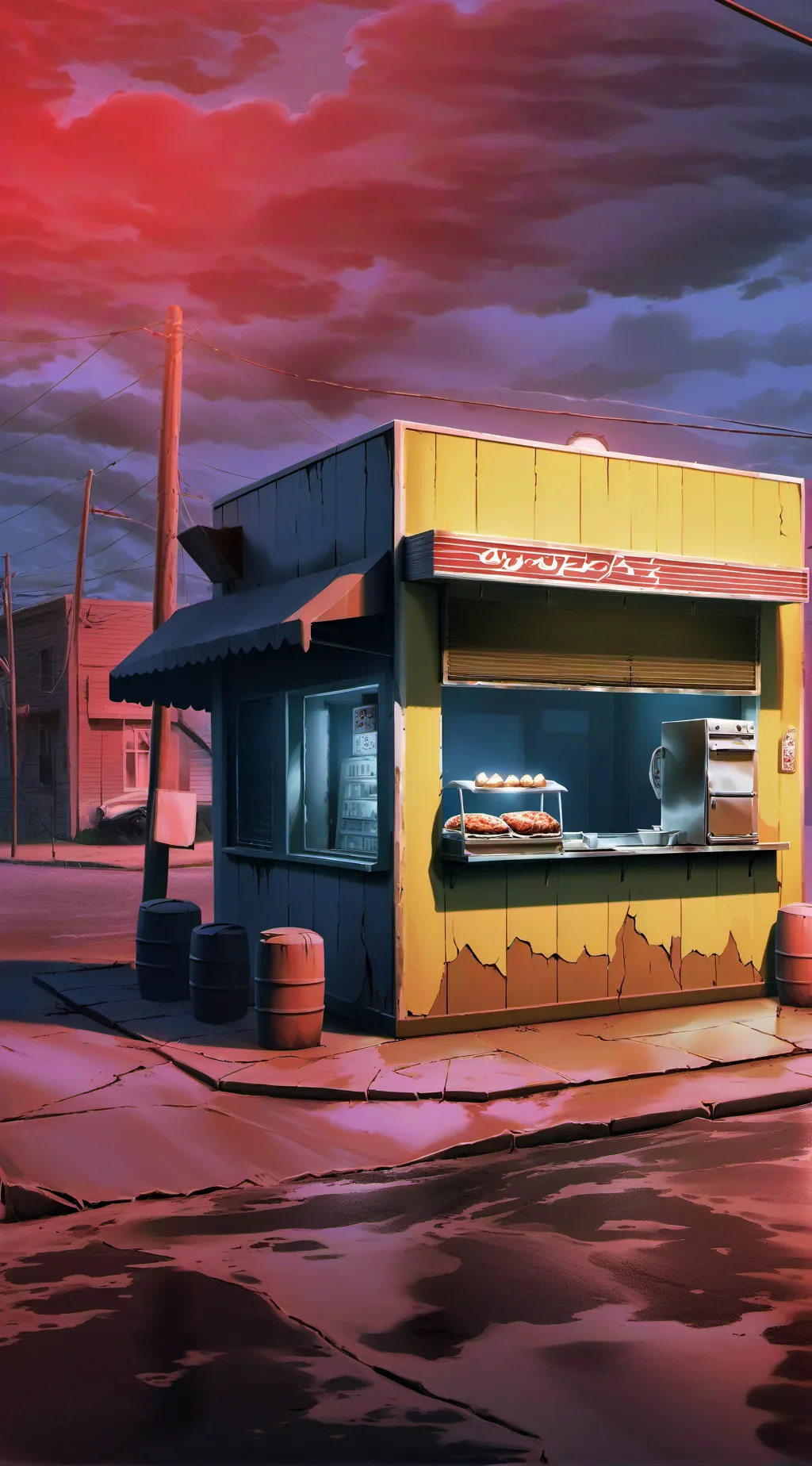 ai character: Shawarma Horrors background