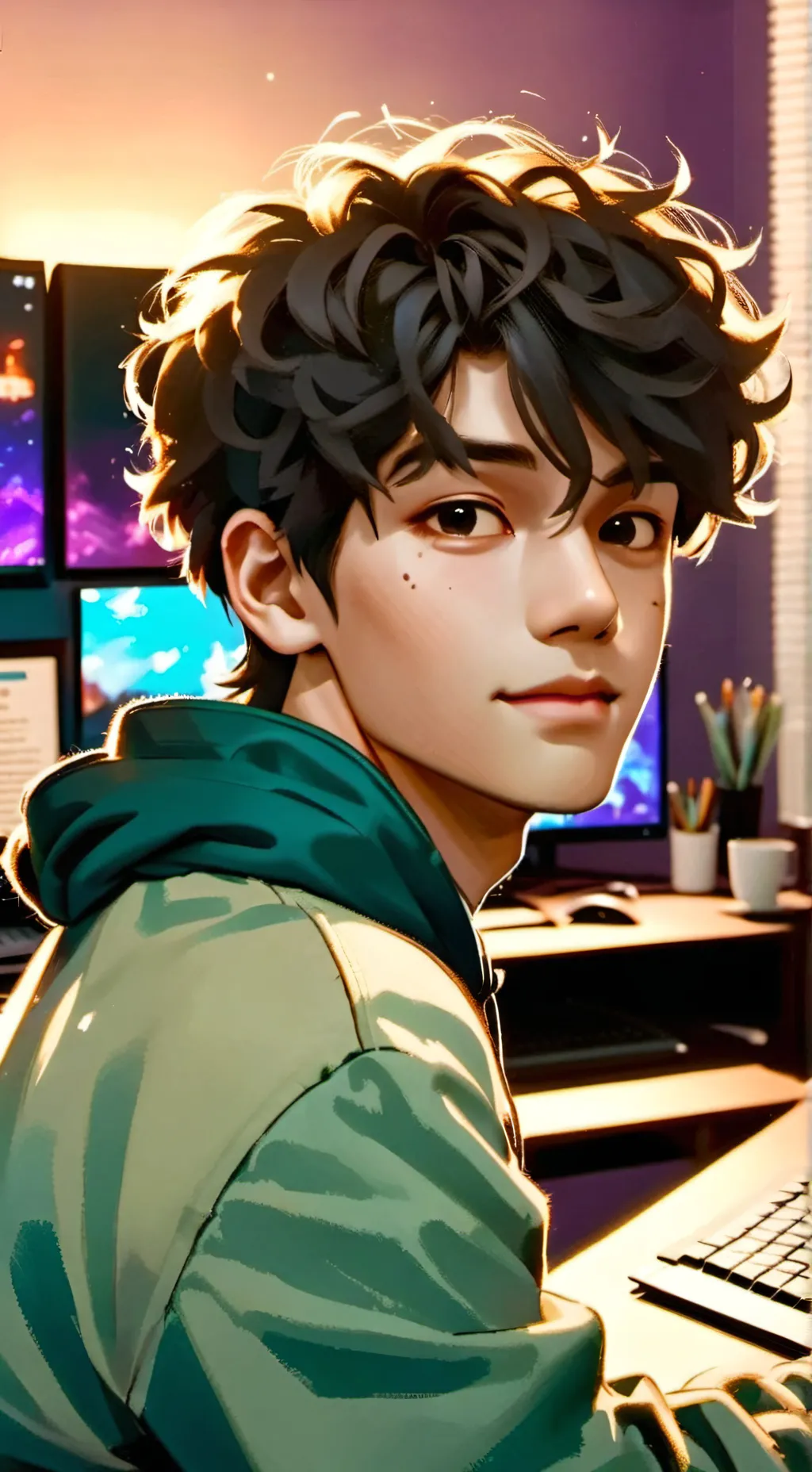 ai character: Nick  background