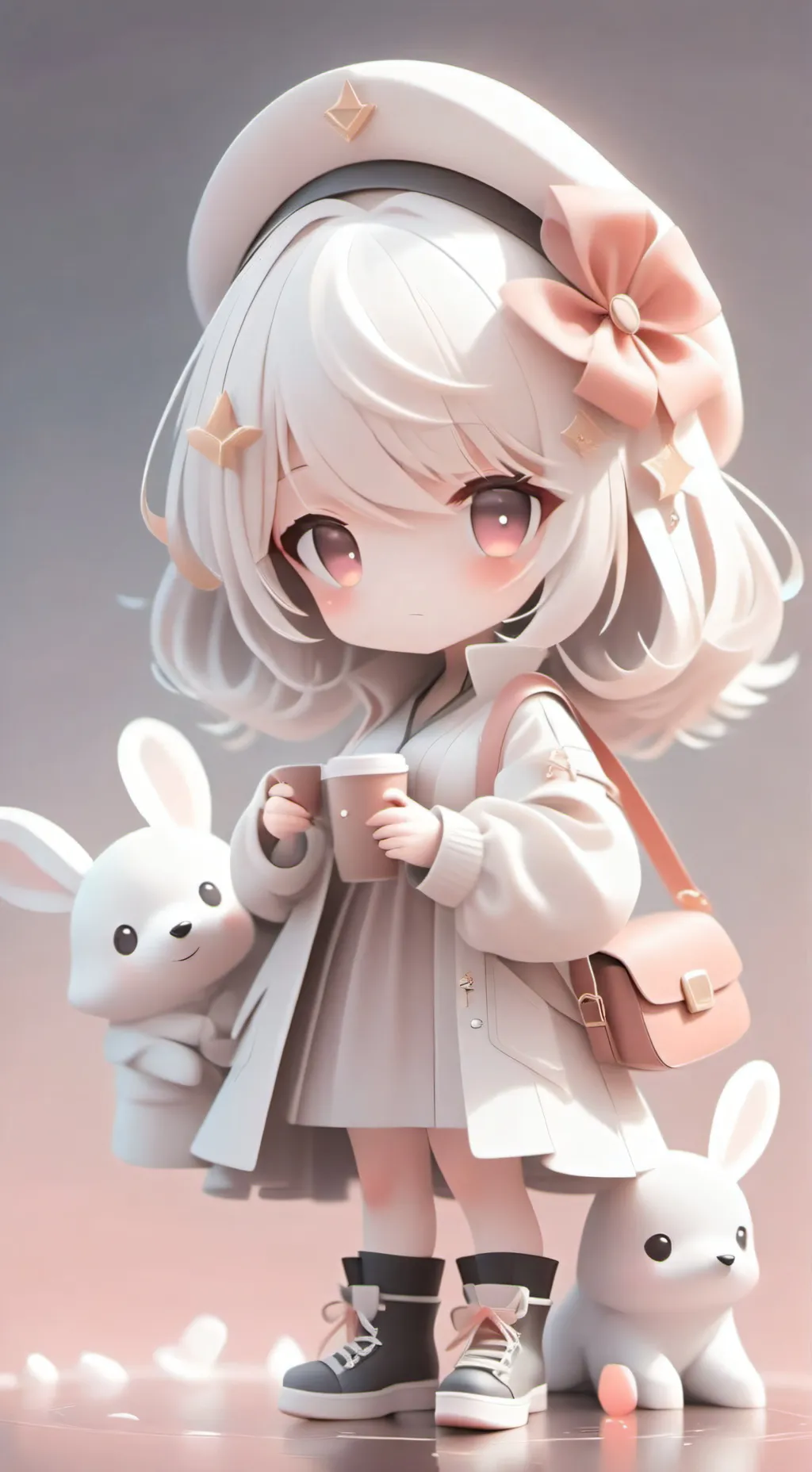 ai character: TV woman loves you background