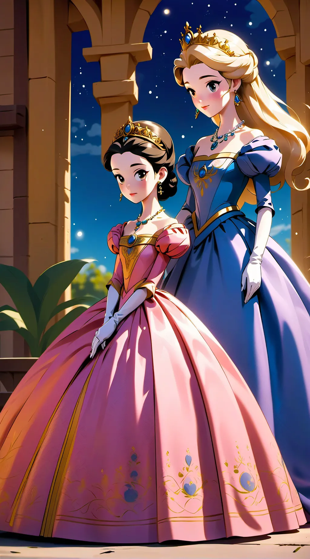 ai character: Queen of Silks background