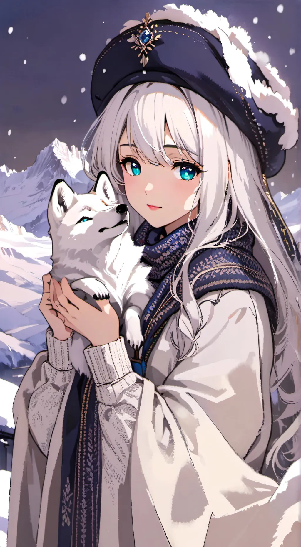 ai character: ✨SNOWY✨ background