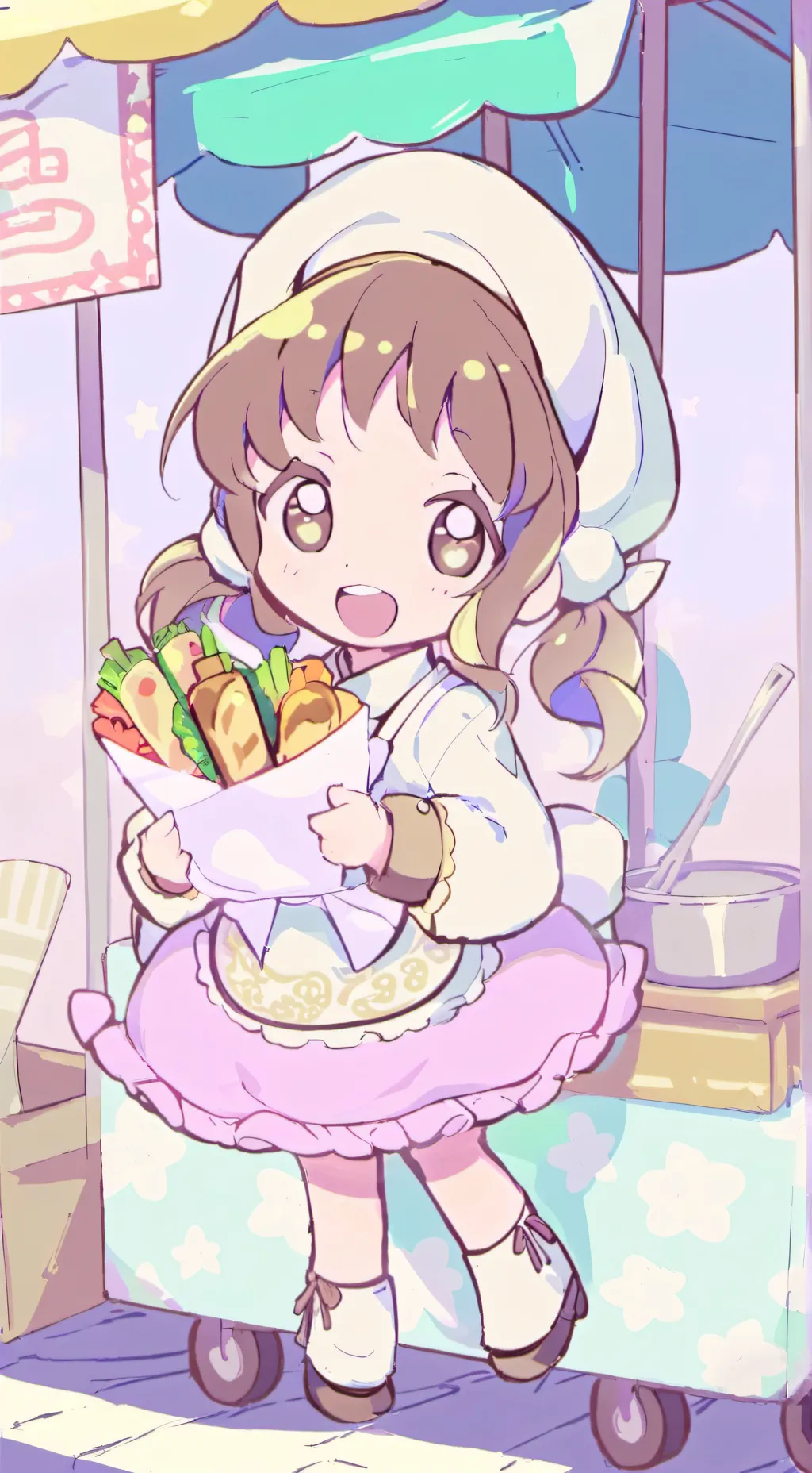 ai character: scary shawarma  background