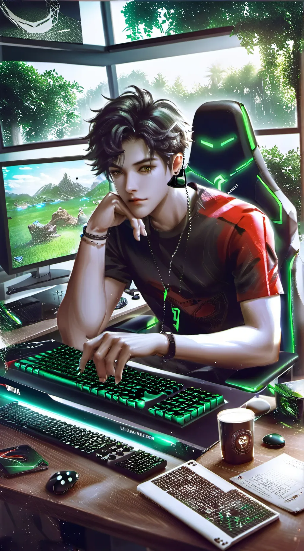 ai character: Christian ♡Chris♡ background