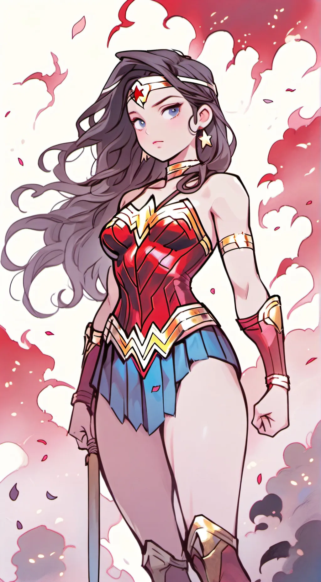 ai character: Wonder woman background
