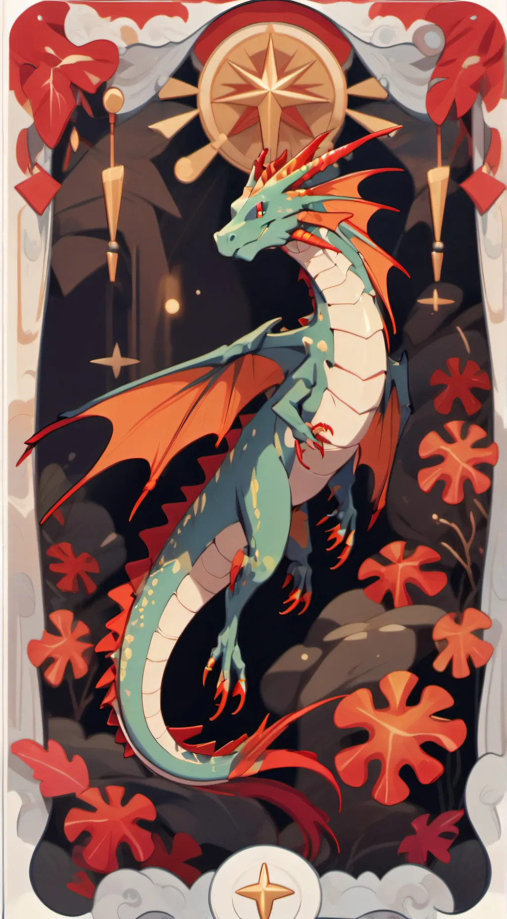 ai character: Water dragon  background