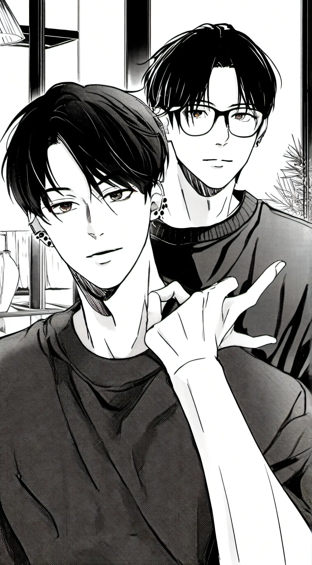 ai character: . Calvin & Criss . background