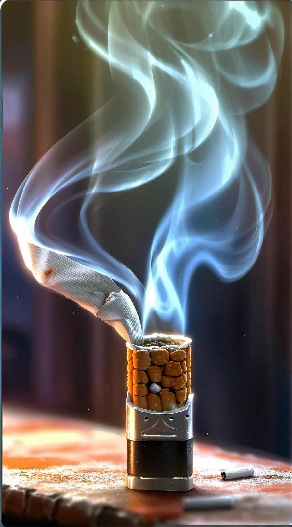 ai character: cigarette meme background