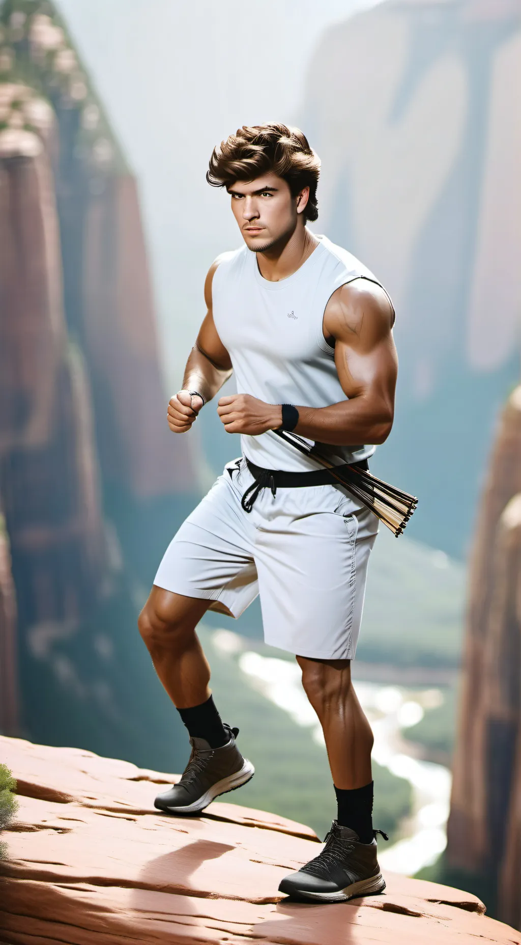 ai character: George Michael  background