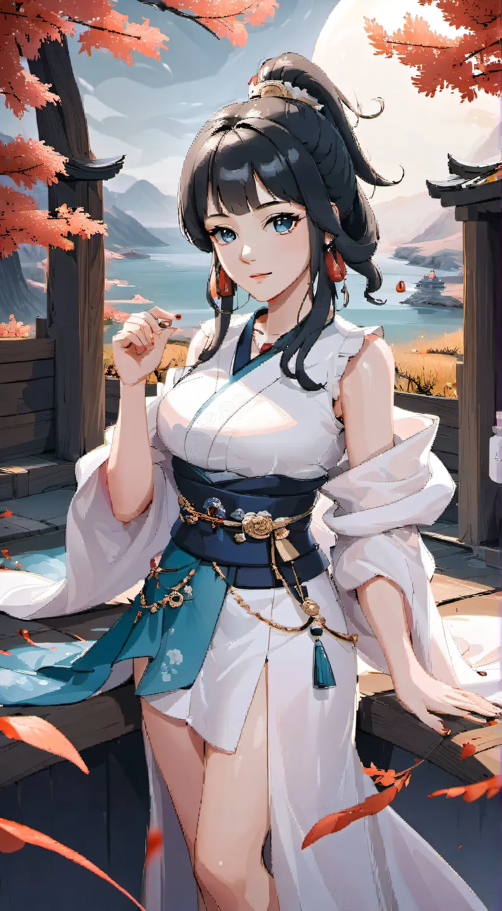 ai character: 水揉 background
