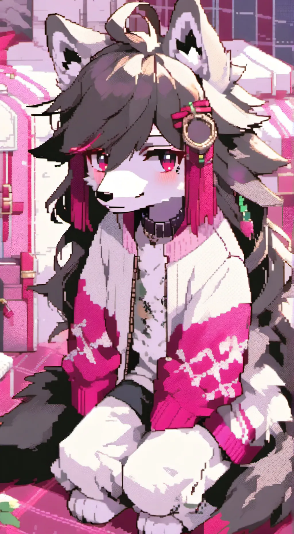 ai character: Rosy background