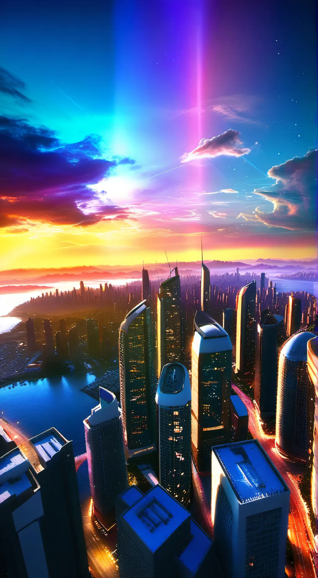 ai character: THE MAGIC CITY background