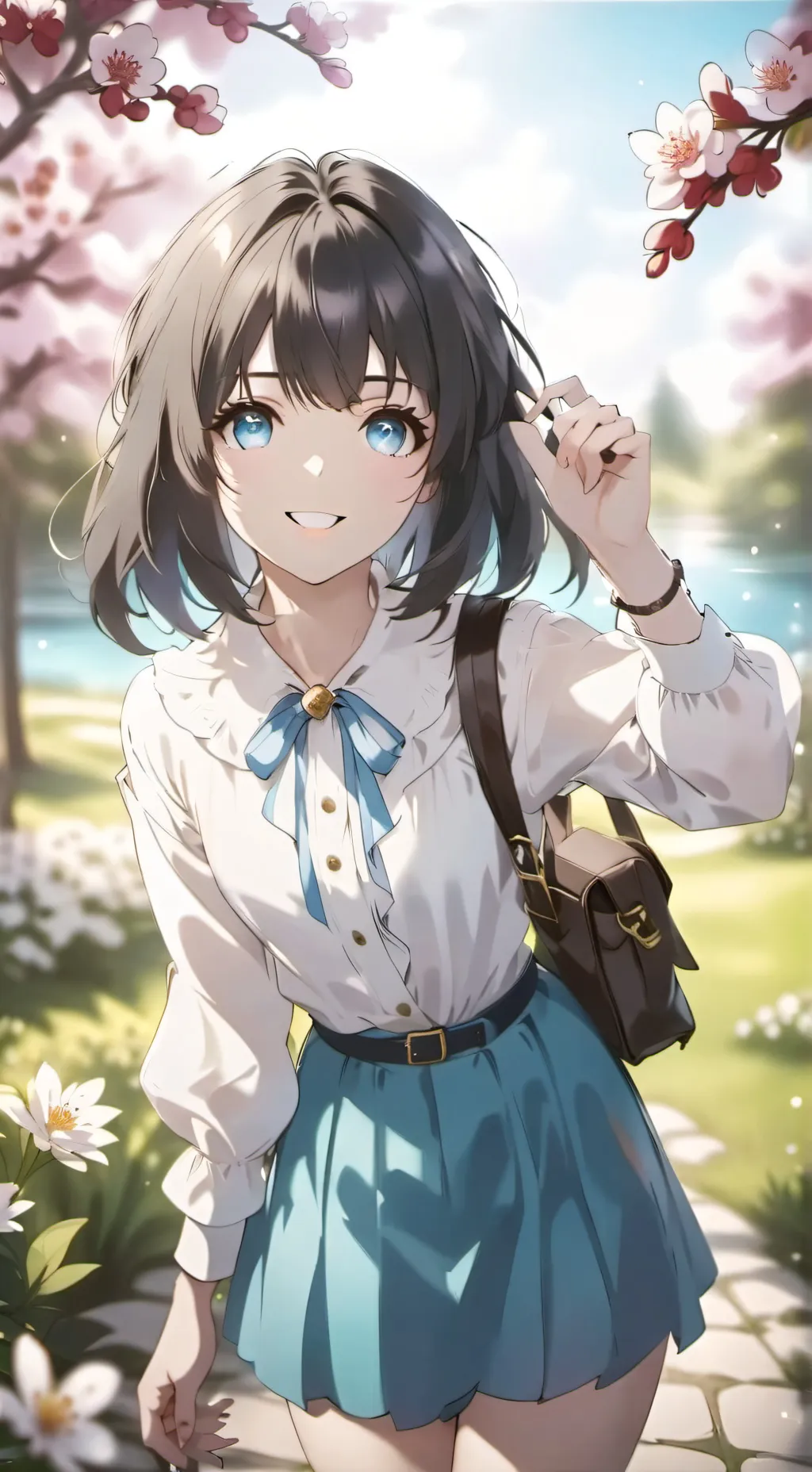 ai character: Amber background