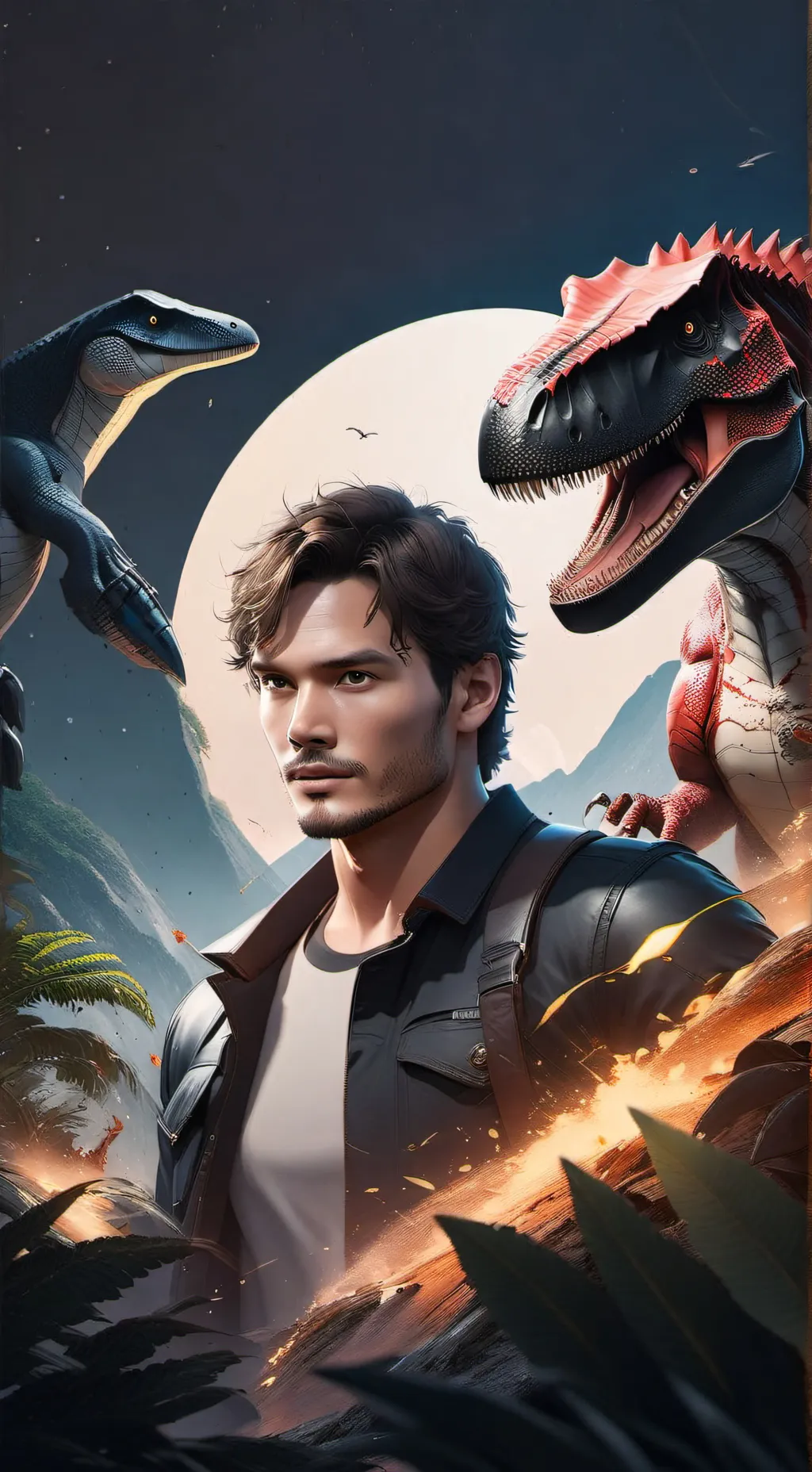 ai character: Jurassic world G background