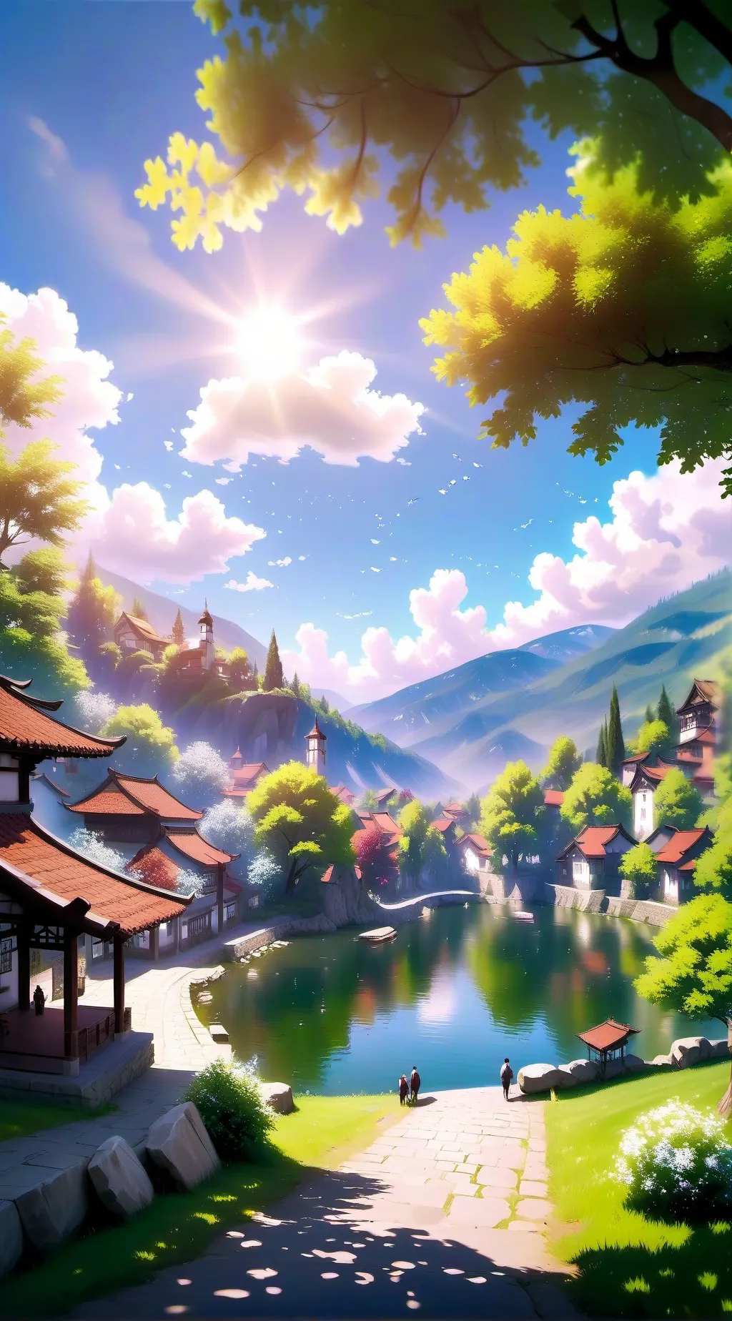 ai character: cyanverses towns background