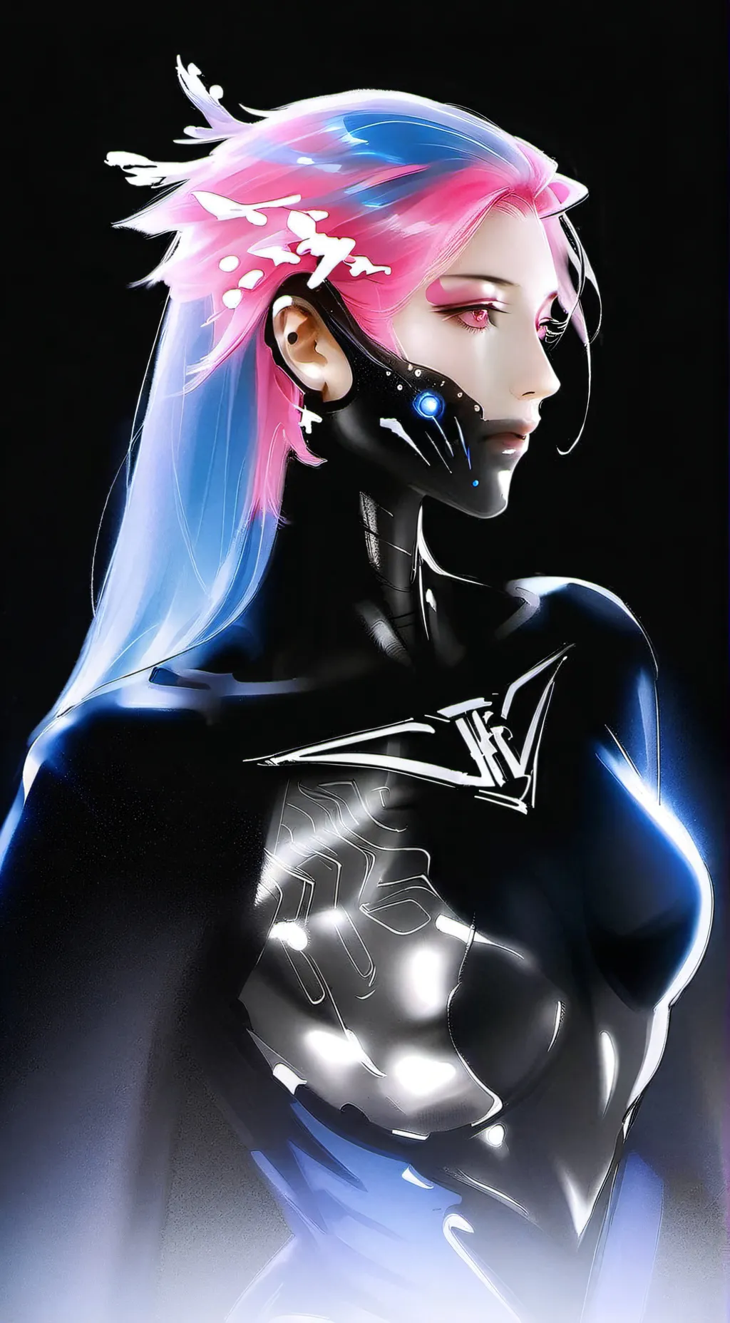 ai character: Todoroki dyed hair background