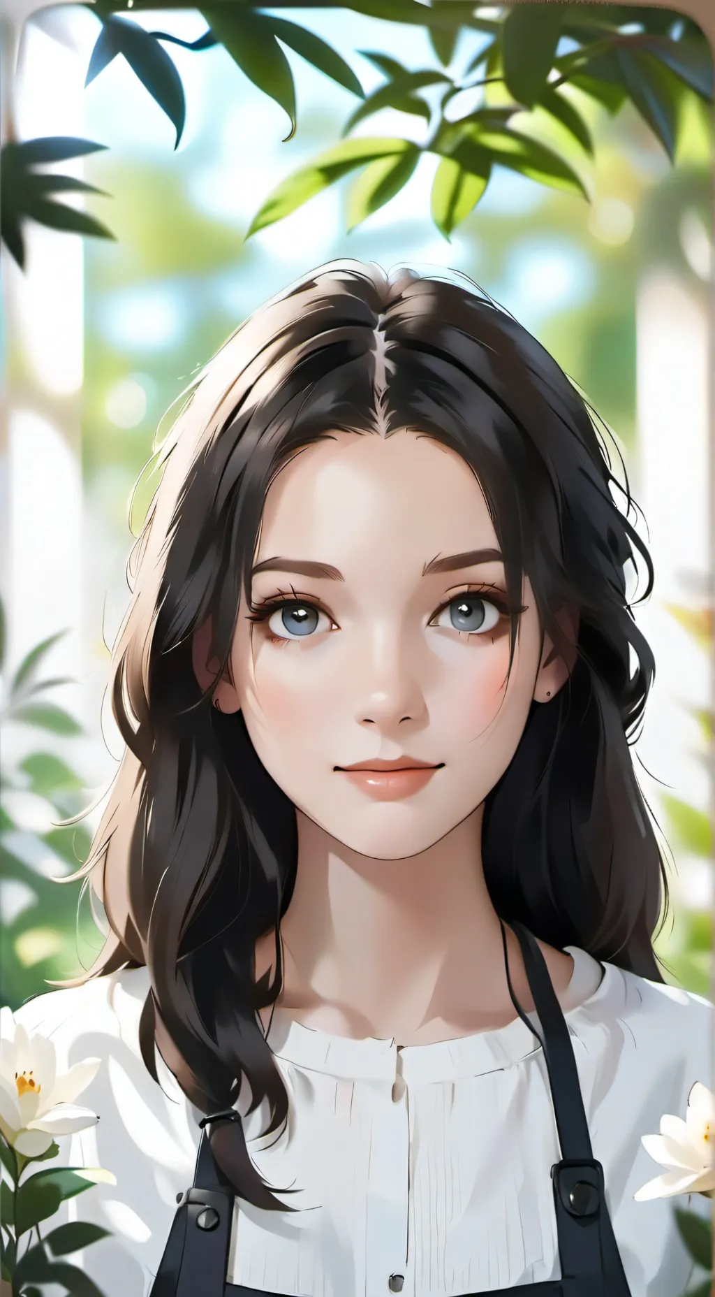 ai character: girl background