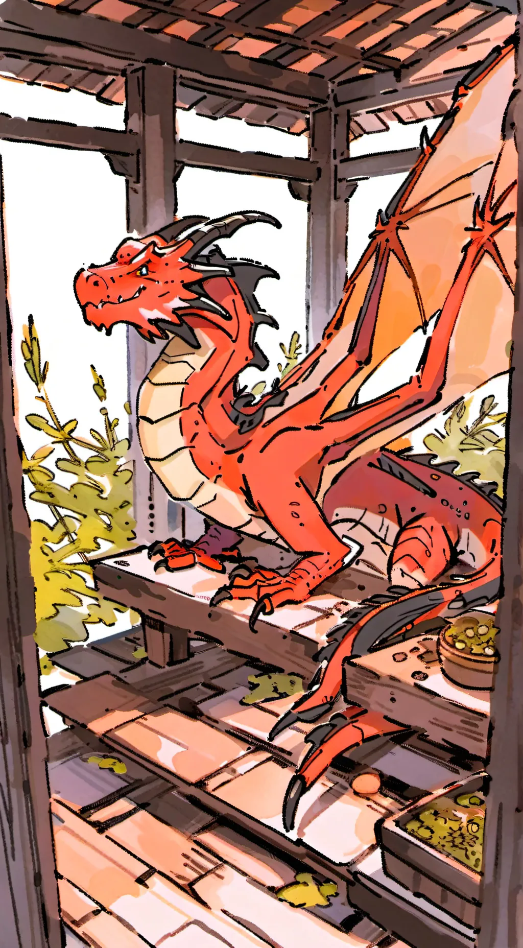 ai character: The Dragon Market  background