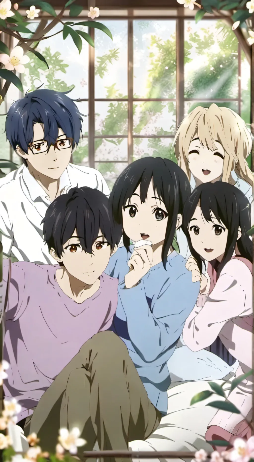 ai character: Group sleepover background