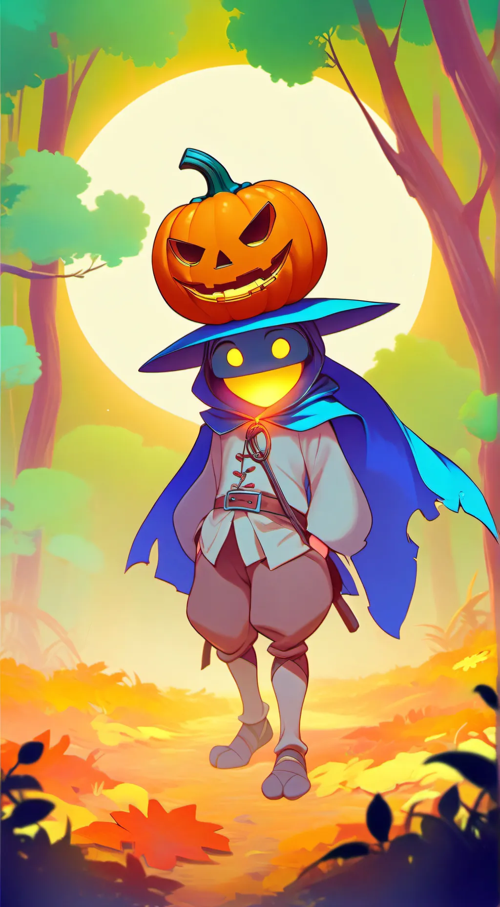 ai character: Hallow  background