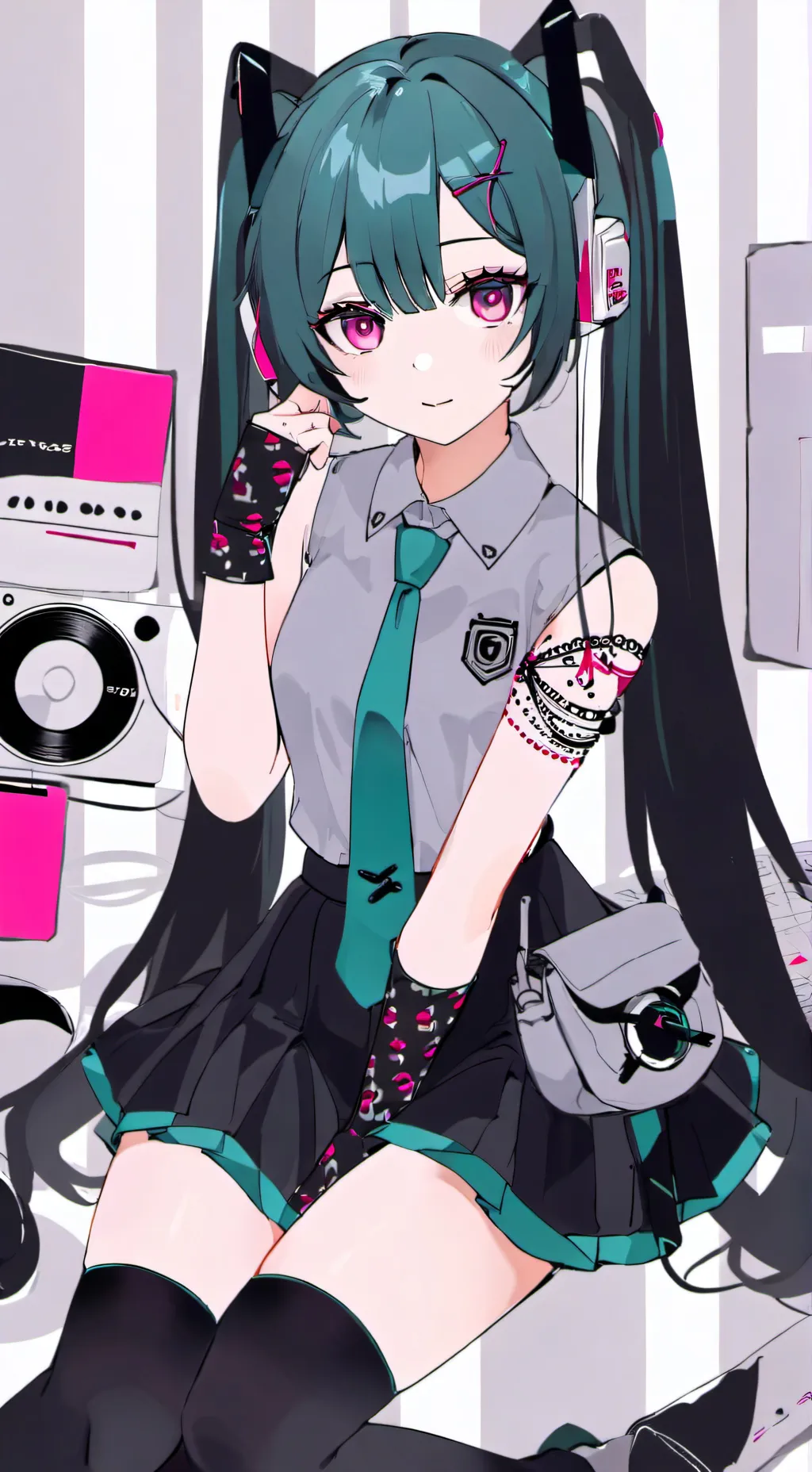 ai character: Hatsune miku background